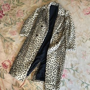 HOUSE OF HARLOW x Revolve leopard faux fur coat S